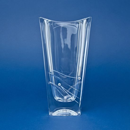 Spiral - Váza Okinawa 25,5 cm, Krystaly Swarovski, Diamante