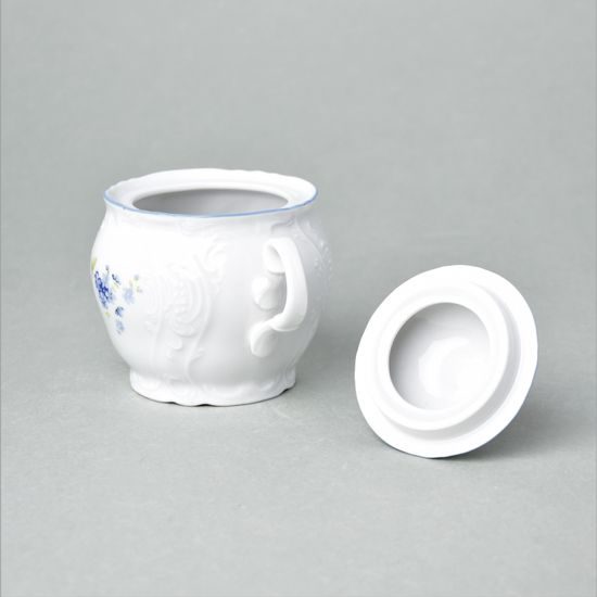 Sugar bowl 0,22 l, Thun 1794Carlsbad porcelain, BERNADOTTE Forget-me-not-flower