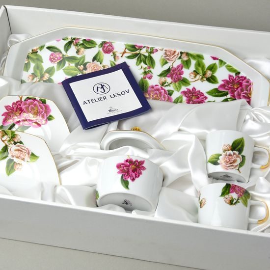 Přátelská souprava pro 2 osoby Sophia, dekor 432 kamélie, Atelier Lesov 1901
