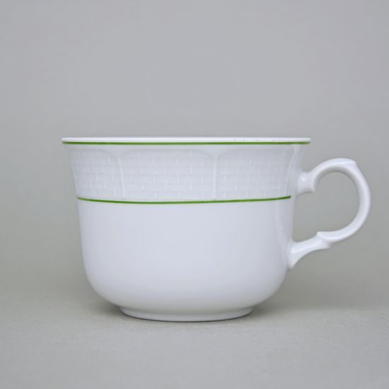 7047703: Cup low 350 ml, Thun 1794, karlovarský porcelán, NATÁLIE light green lines