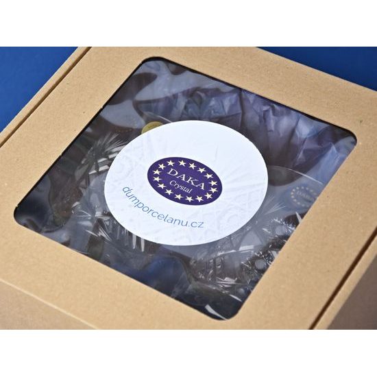 Dárková sada 2ks sklenice na whisky 320 ml, broušený křišťál, Daka Crystal Bohemia