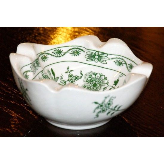 Ashtray 12,5 cm, Green Onion Pattern, Cesky porcelan a.s.
