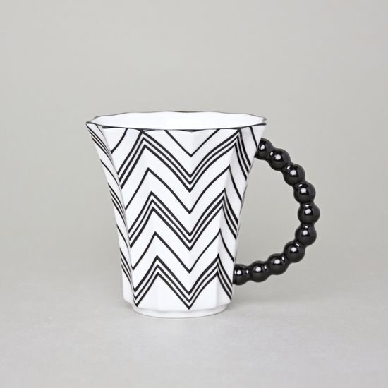 Mug Retro T zik-zak, Porcelain Goldfinger