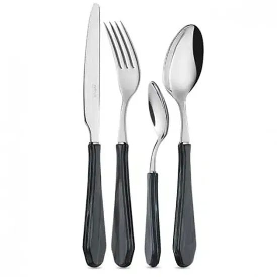 24 pcs. cutlery set, Venezia 18101 black, NEVA