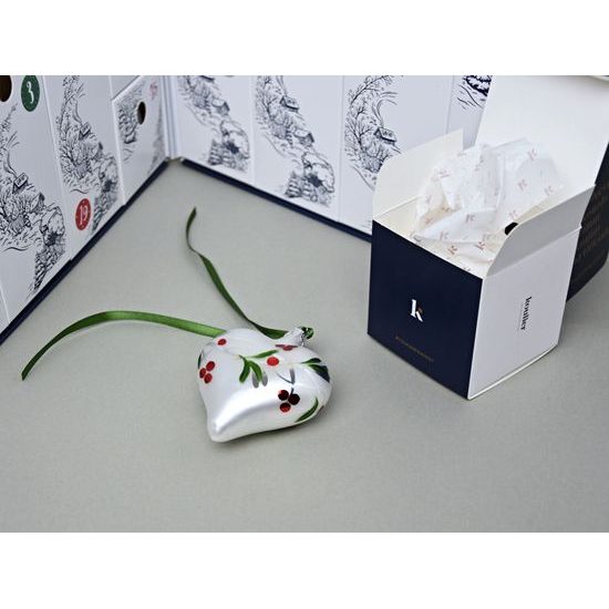 ADVENT CALENDAR with Christmas tree decorations, Holly, Czech Christmas decorations KOULIER