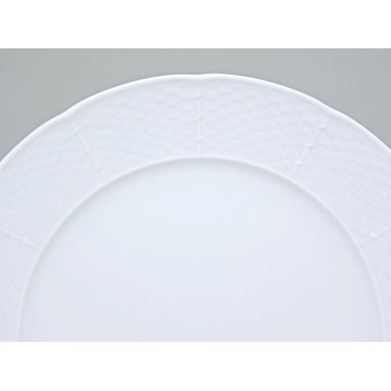 Plate flat 26 cm, Thun 1794 Carlsbad porcelain, Natalie white