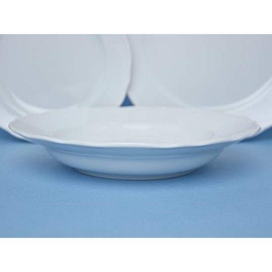 Plate set for 6 persons, 26, 24, 19 cm, White, Cesky porcelan a.s.