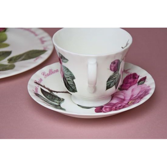 Versailles: Trio Set - Tea Cup 220 ml, Saucer breakfast and Dessert Plate, English Fine Bone China, Roy Kirkham