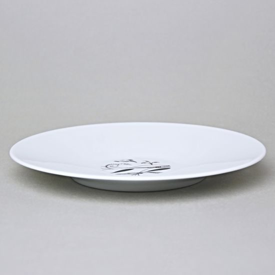 Bohemia black: Talíř dezertní 20 cm, design Jiří Pelcl, černý cibulák, Český porcelán a.s.