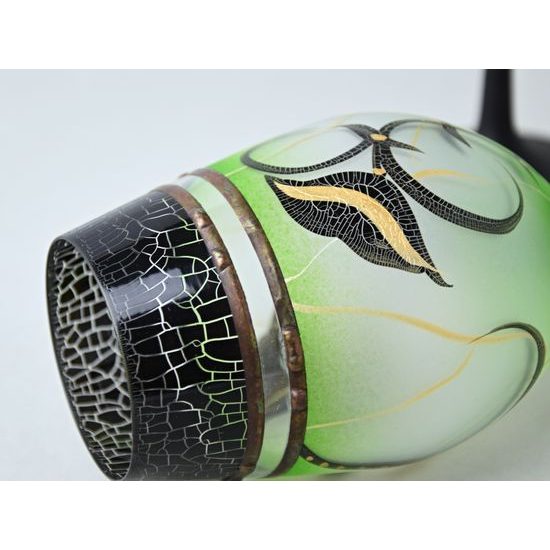 Studio Miracle: Wine Glasses Green, 2 pcs. 250 ml, Hand-decorated by Vlasta Voborníková