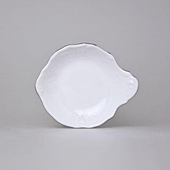 Pettite side-dish 11 cm, Thun 1794 Carlsbad porcelain, BERNADOTTE frost, Platinum line