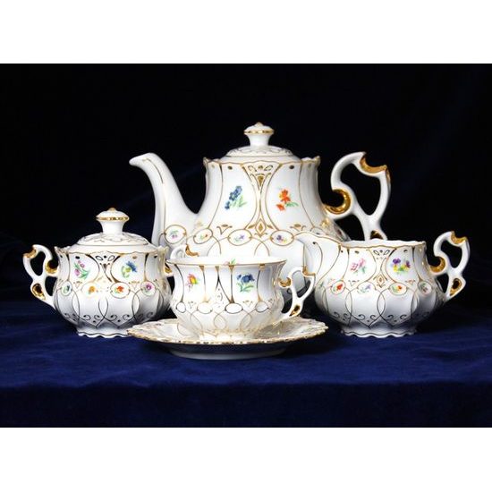 Tea set for 6 persons Elizabeth, Thun Studio, Luxury Porcelain