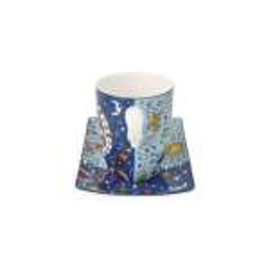 Cup and saucer James Rizzi - Give Peace a Chance, 400 ml / 19,5 cm, Fine Bone China, Goebel