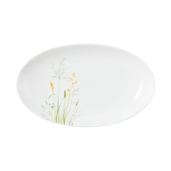 Liberty green grass: Oval dish flat small 24 x 14,5 cm, Seltmann porcelain