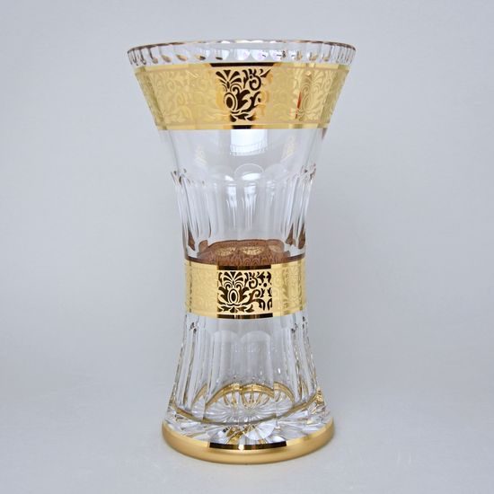 Crystal Vase Romantic "X", h: 305 mm, Gold, Ales Zverina - AZ Design