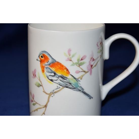 Ptačí kolekce - pěnkava: Hrnek Lucy 320 ml, anglický kostní porcelán, Roy Kirkham