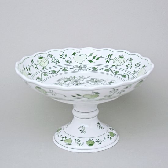 Bowl on stand 24 cm, Green Onion Pattern, Cesky porcelan a.s.