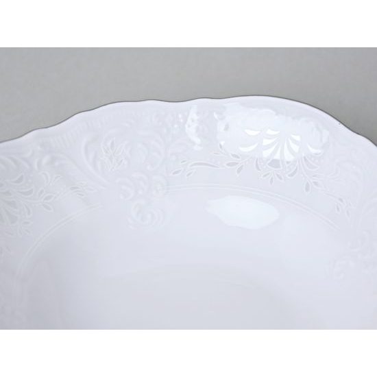 Bowl 16 cm, Thun 1794 Carlsbad porcelain, BERNADOTTE frost, Platinum line