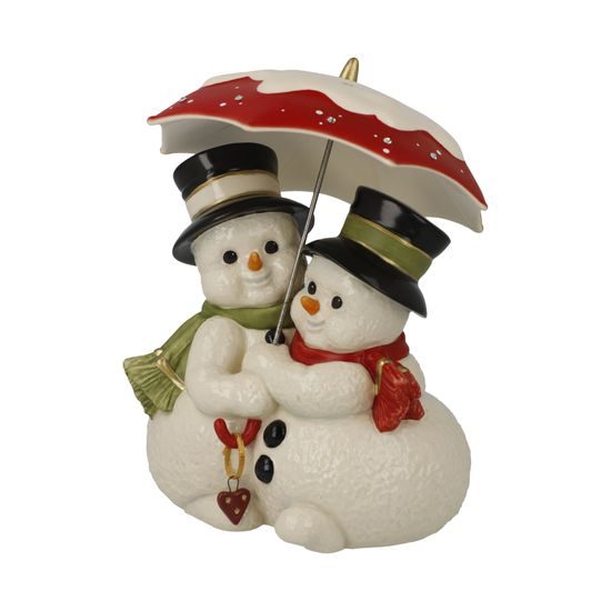 Snowmen figurine Winter Love 11 / 10 / 14.5cm, stoneware, Goebel