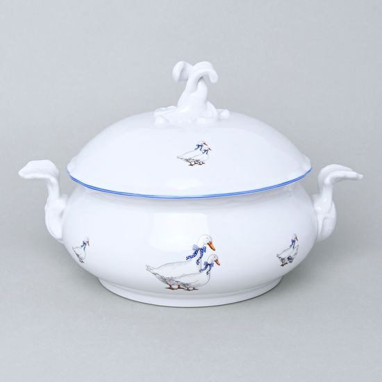 Soup tureen 2 l, Český porcelán a.s., Goose