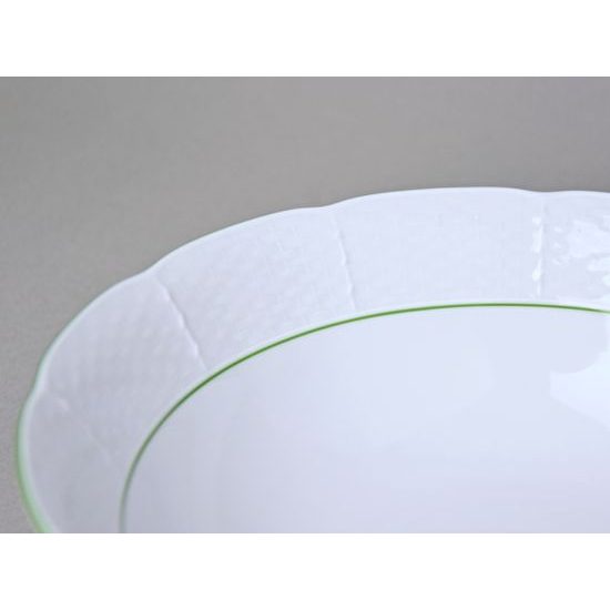 7047703: Bowl 24 cm, Thun 1794, karlovarský porcelán, NATÁLIE light green lines