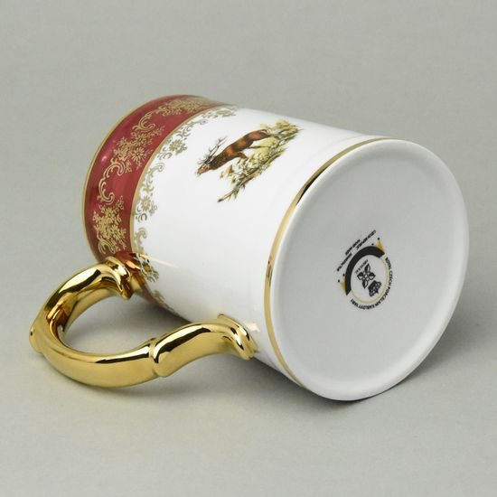 Pitcher 500 ml, hunting - ruby, Royal Czech porcelain
