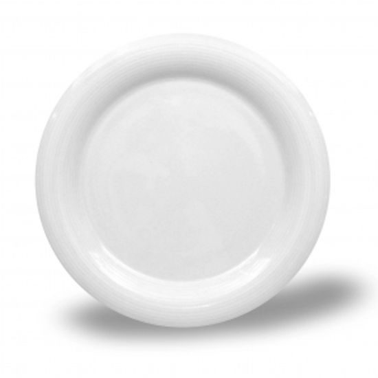 Dish round flat 30 cm, Thun 1794 Carlsbad porcelain, Catrin white