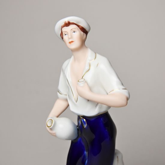 Man with jug 8 x 7,5 x 22,5 cm, Isis, ,Porcelain Figures Duchcov