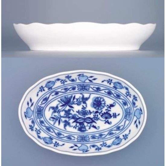 Oval salad dish 20cm, Original Blue Onion Pattern