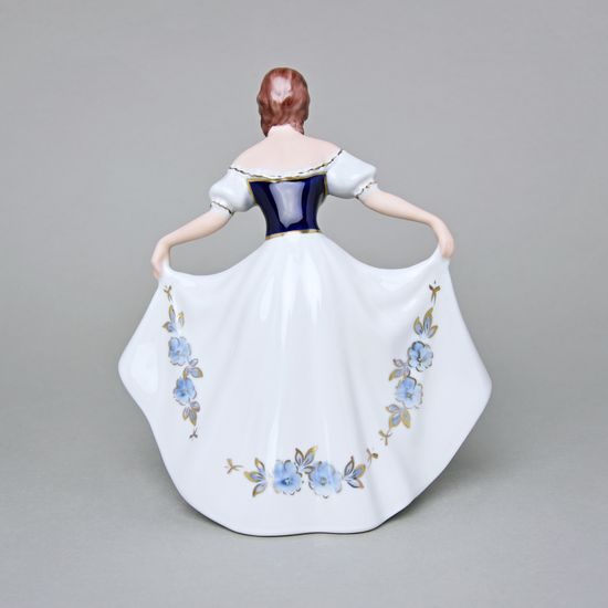 Dívka Rokoko, 17 x 11 x 19,5 cm, Isis, Porcelánové figurky Duchcov