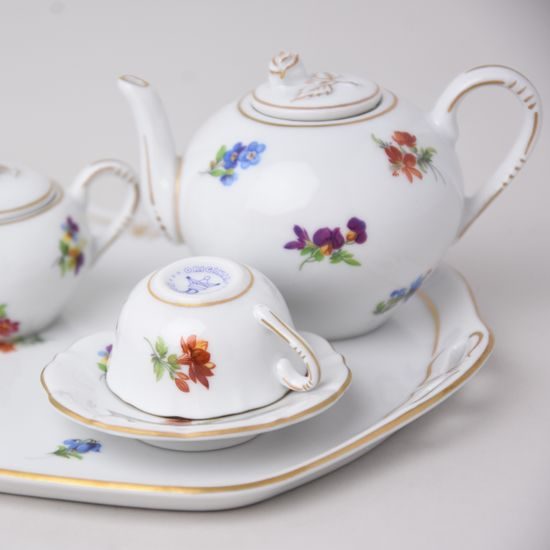 Souprava čajovová mini 8 dílná, rakouská házenka, Český porcelán a.s.