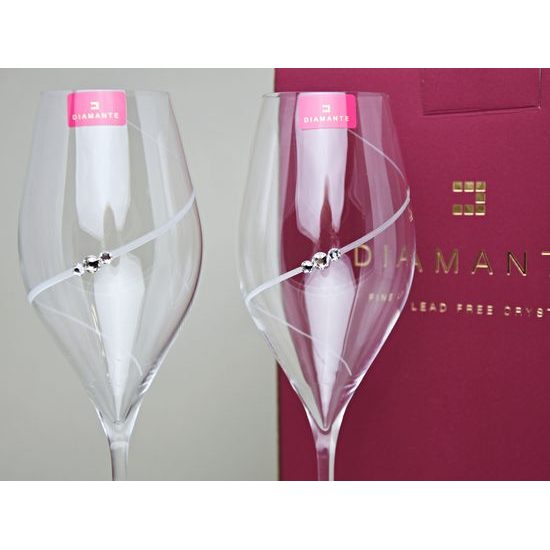 Silueta prosecco 230 ml 2 ks, Swarovski Crystal, DIAMANTE