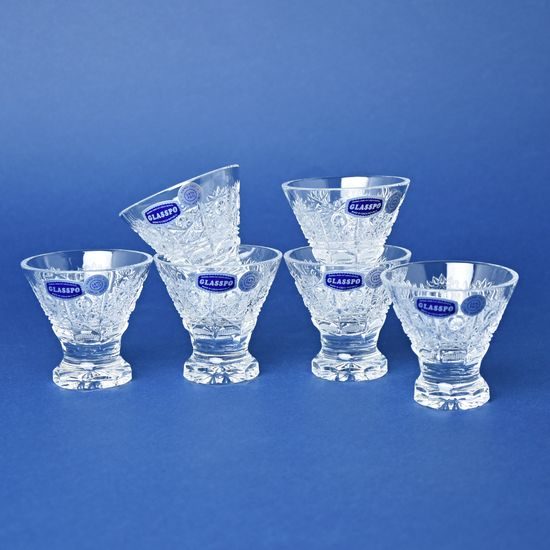 Sada odlivek Saké 6 ks., dekor 500PK, panák 45 ml, Bohemia Crystal, GLASSPO