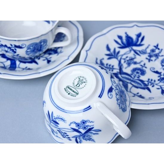 Šálek a podšálek C/1 + ZC1 (zrcadlový podšálek), 200 ml / 15,5 cm na čaj, 2 ks., Praha, dárková krabička, Cibulák, originální