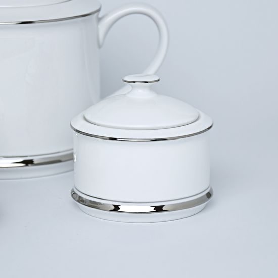 Tea set for 6 persons, Sabina, platinum rim, Leander 1907