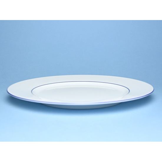 Plate dining 26 cm, Thun 1794, karlovarský porcelán, Nina blue stripes