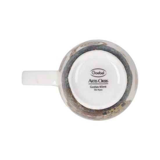 Hrnek 400 ml s víčkem a sítkem Polibek, 11,5 / 8 / 14 cm, porcelán, G. Klimt, Goebel
