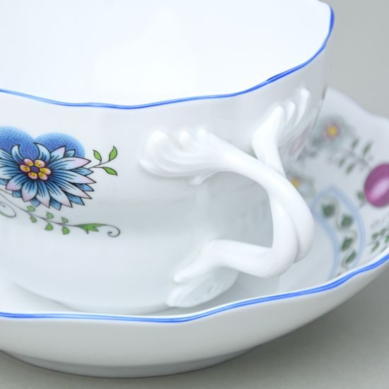 Cup and saucer D 0,40 l, COLOURED ONION PATTERN