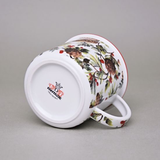 Hrnek Tina Fantazie, Šišky a Hloh, 380 ml, velký, Český porcelán a.s.