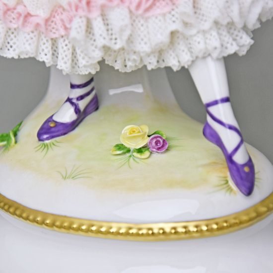 Fanny Elsser, figurka 16 x 11 x 20 cm, Hugo Meisel, Porcelánové figurky Aelteste Volkstedter