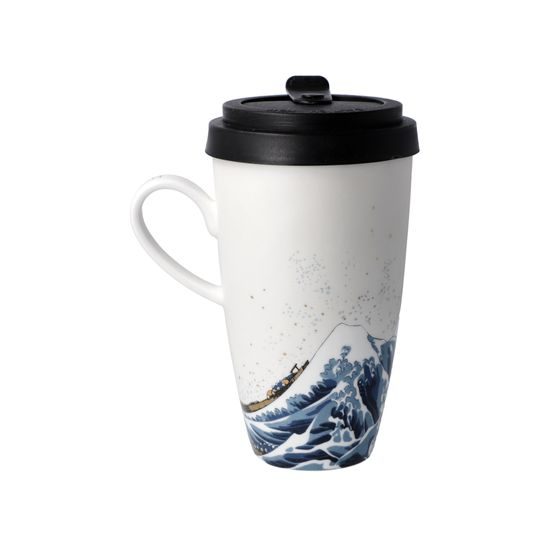 Mug to go K. Hokusai - The Great Wave, 0,5 l, Fine Bone China, Goebel