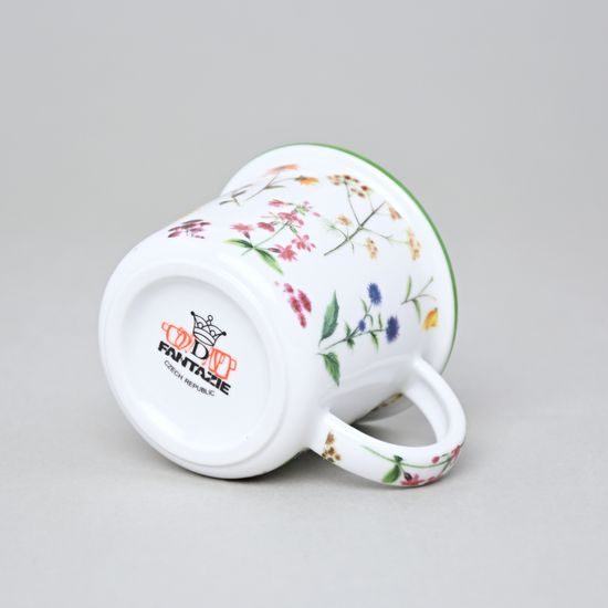 Hrnek Tina Fantazie, Drobné luční květy, 100 ml mini, Český porcelán a.s.