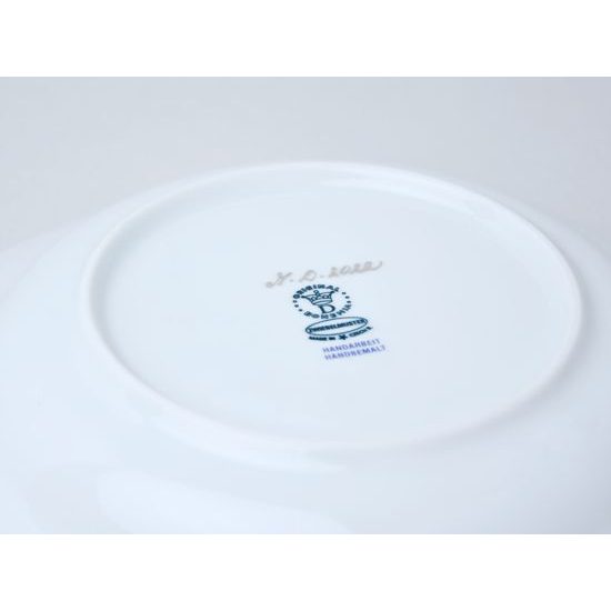 Deep plate 24 cm, Original Blue Onion Pattern + platinum