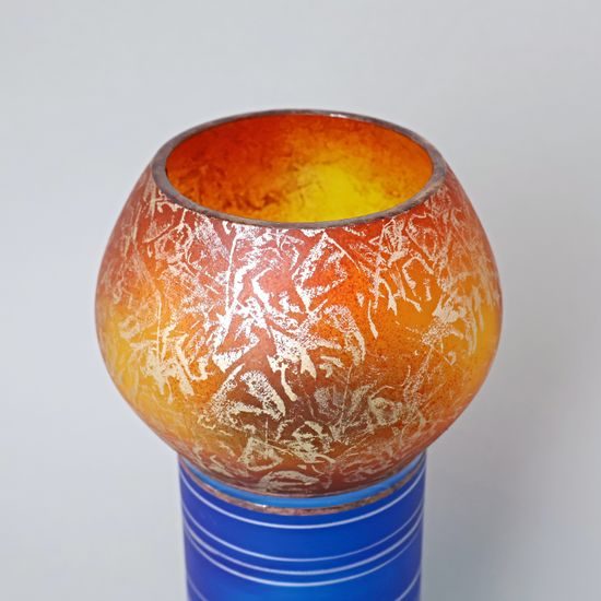 Studio Miracle: Váza Plážová romance (s oblinou nahoře), 30 cm, ruční dekorace Vlasta Voborníková