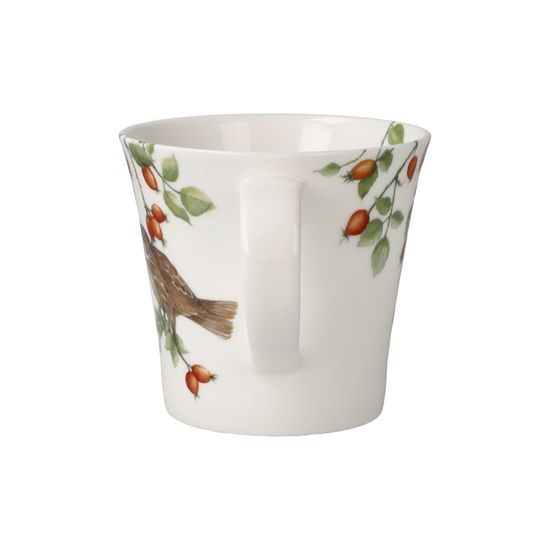 Hrnek 350 ml vrabci na šípku 9,5 cm, jemný kostní porcelán, Goebel