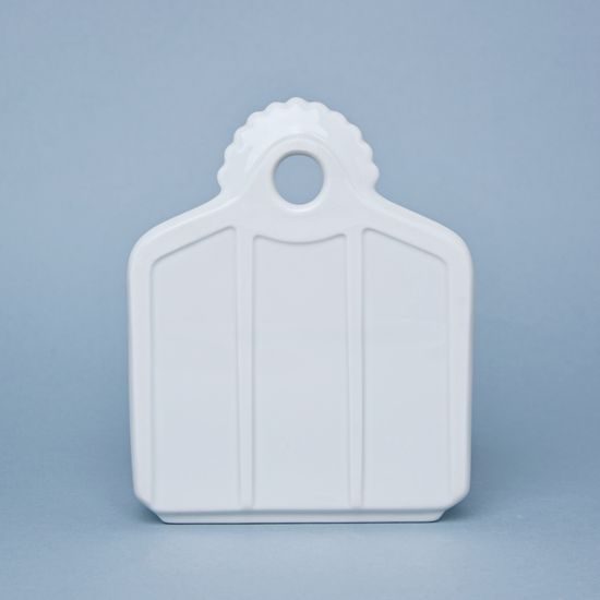 Slánka závěsná s dřevěným víčkem s nápisem Sůl 0,70 l, Cibulák, originální z Dubí