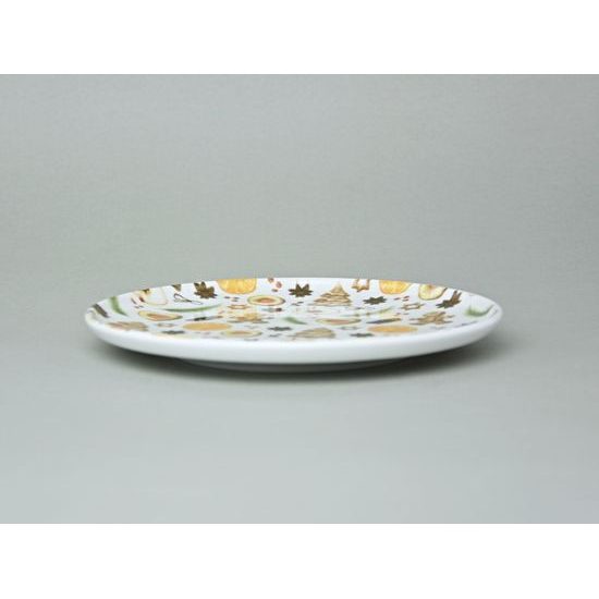 Plate dessert 20 cm Optimo, Gingerbread and orange, G. Benedikt 1882