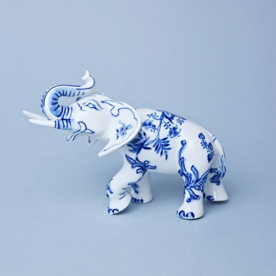 Slon II - bohatá dekorace 18 cm, Cibulák, originální z Dubí