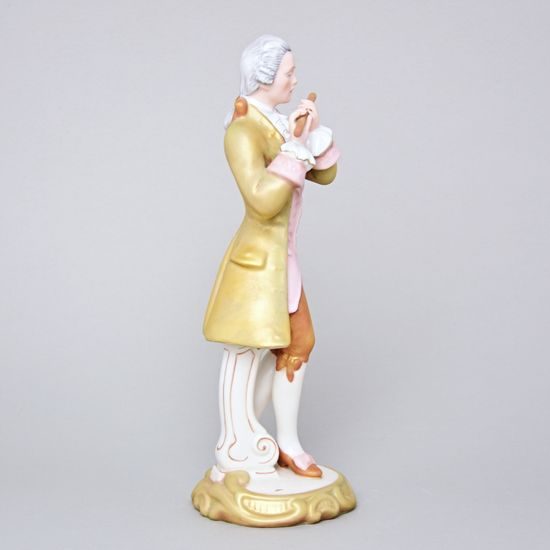 Gentleman Rococo 13 x 13 x 33 cm, Bronze, Porcelain Figures Duchcov