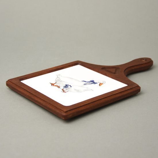 Board decorative SQUARE 13,5 x 23 cm, Goose decor